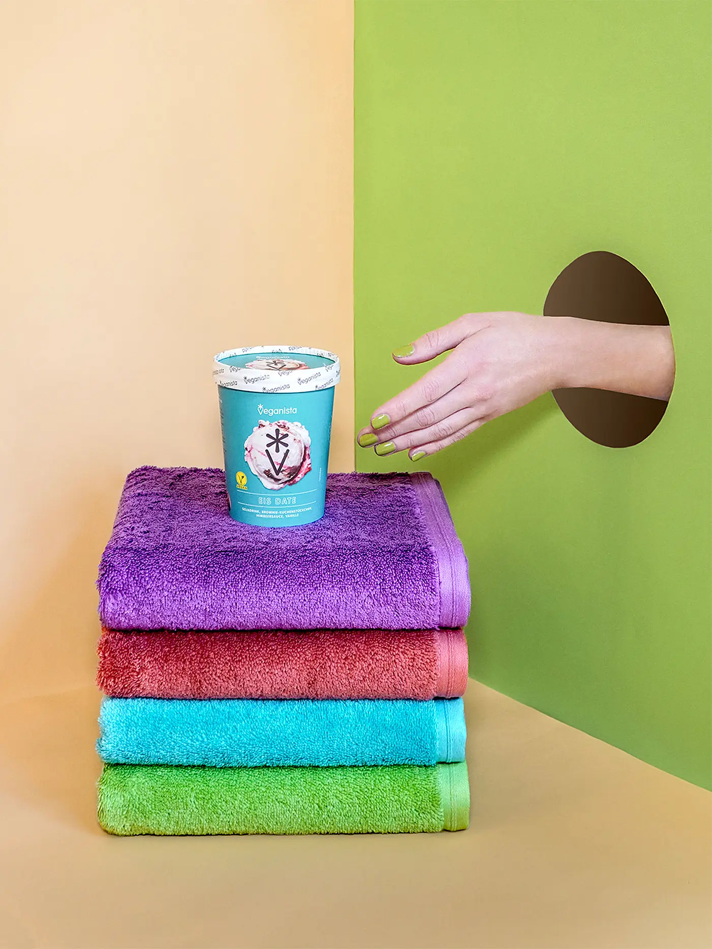 VOSSEN | Handtuch 50x100cm VEGANISTA Strawberrytella | 